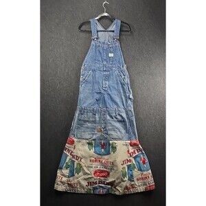 Big Mac Pieced Denim Jumper Bib Overall Dress